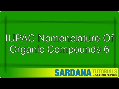 Iupac nomenclature of organic compounds